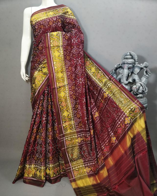 Ladies Maroon Ornate Pallu Saree