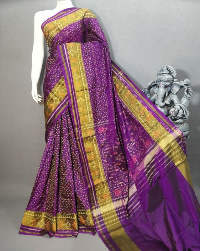 Ladies Purple Stripe Pallu Saree