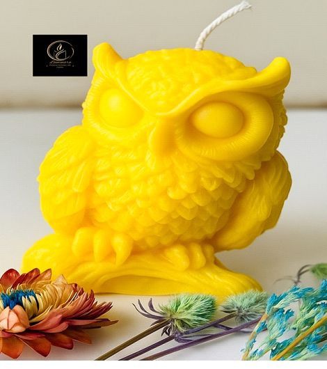Decorative Scented Owl Wax Candle