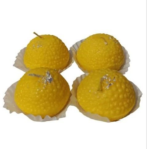 Yellow Laddu Candle