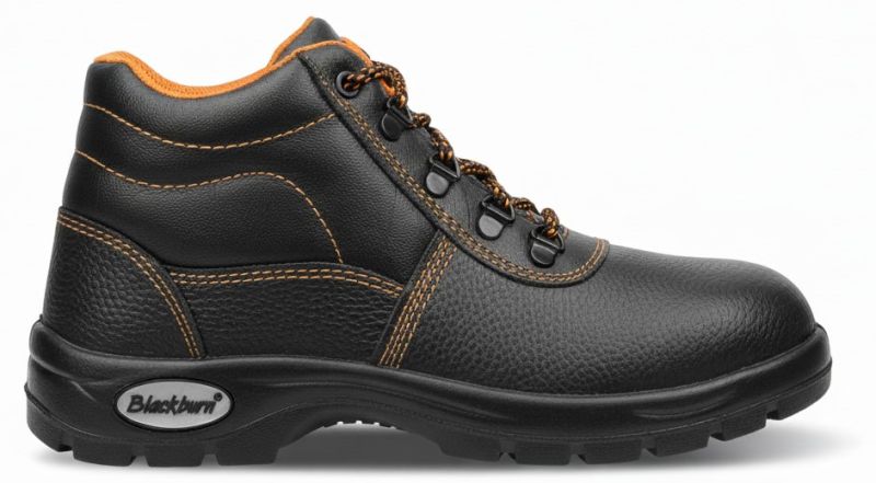 High Ankle Lather Safety Shoes O495