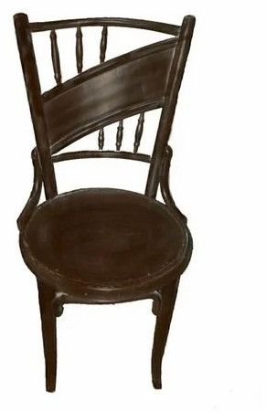 Diagonal Panel Spindle Back Accent Chair