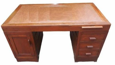 Leather Top Four Drawer Wooden Work Desk