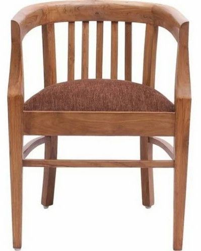 Slat  Brown Cushion Wooden Chair