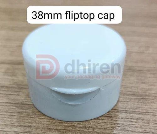 38mm White Flip Top Cap