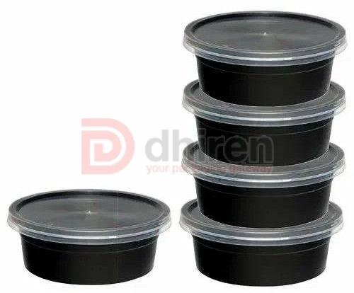 Black Plastic Food Storage Container
