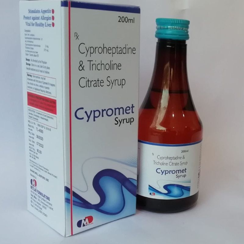 Cypromet Cyproheptadine And Tricholine Citrate Syrup