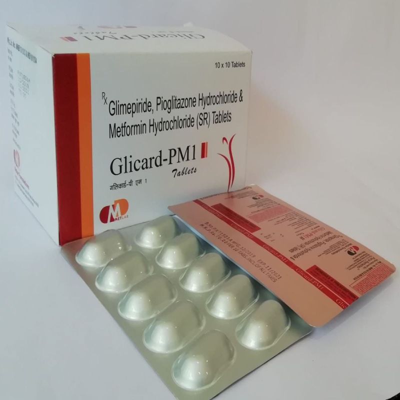 Glimepiride Pioglitazone + Metformin Hydrochloride(ER) Tablets