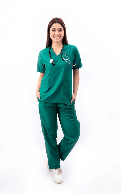 Ladies Green Scrub Suit