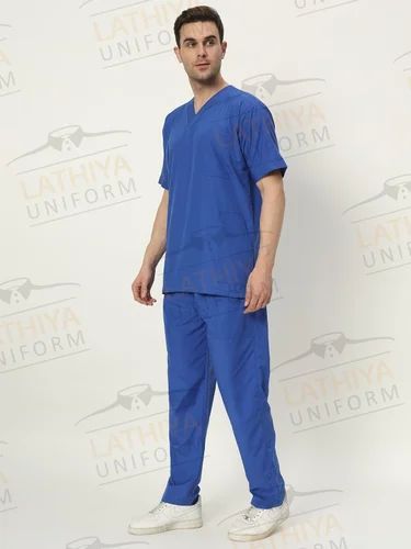 Mens Blue Scrub Suit