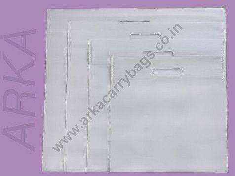 D Cut Plain Non Woven Bags