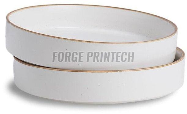 White Ceramic Deep Pasta Bowl
