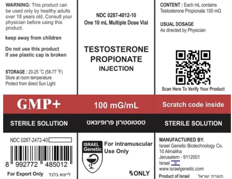 Testoparchy Testosterone Propionate 150 Mg Injections