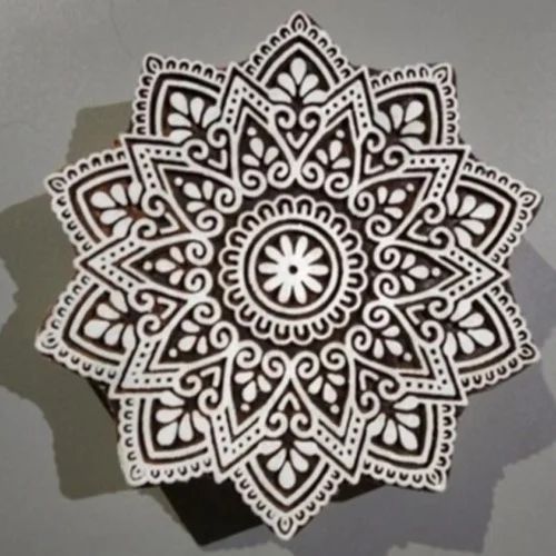 Mandala Wooden Printing Block