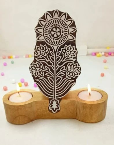 Sunflower Handcrafted Wooden Printing Block