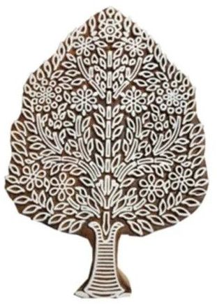 Wooden Tree Shape Printing Block