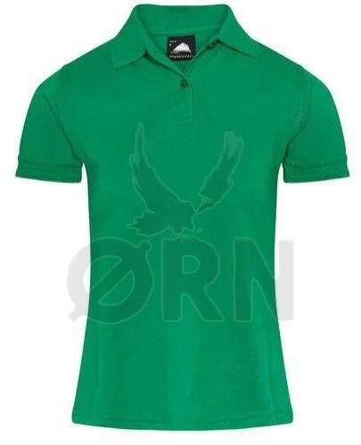 Ladies Cotton Green Polo T-Shirt