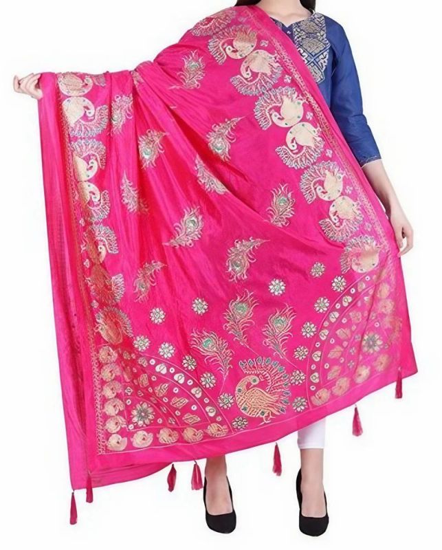 Ladies Digital Print Banarasi Silk Dupatta