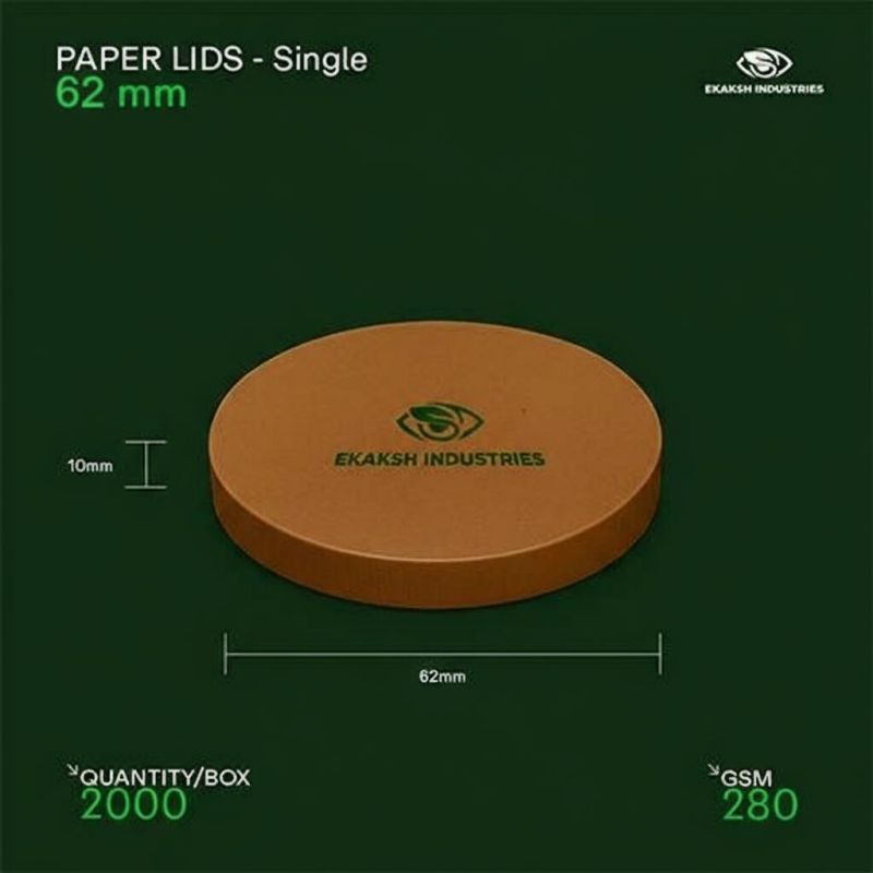 62mm Single Layer Paper Bowl Lid