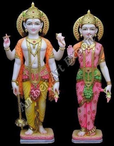 marble laxmi narayan statue