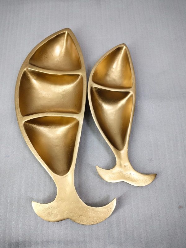 Fish Shape Aluminium Serving Tray