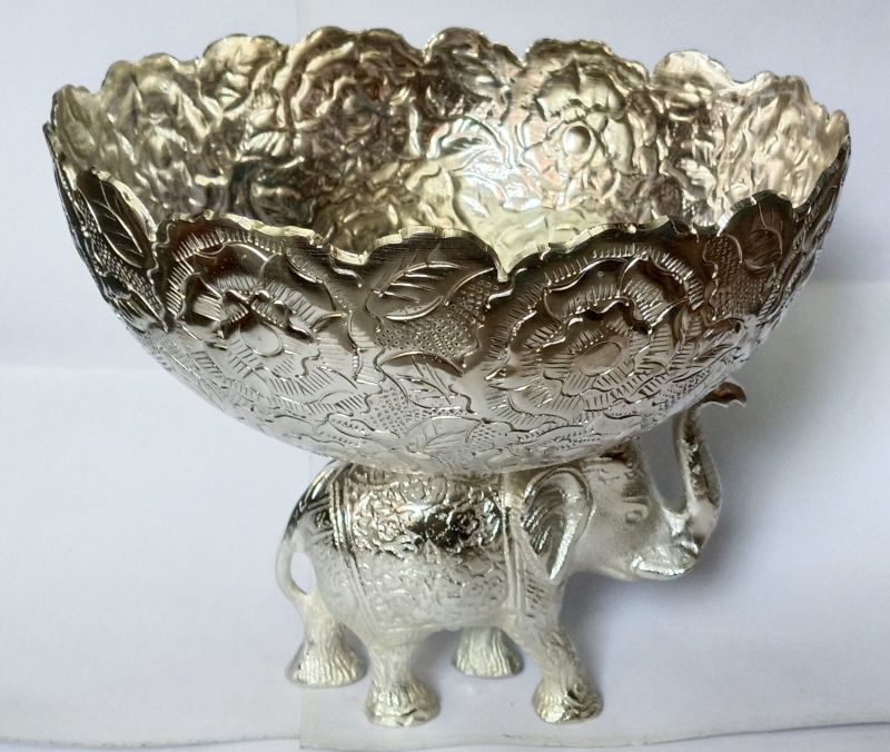 German Silver Elephant Bowl