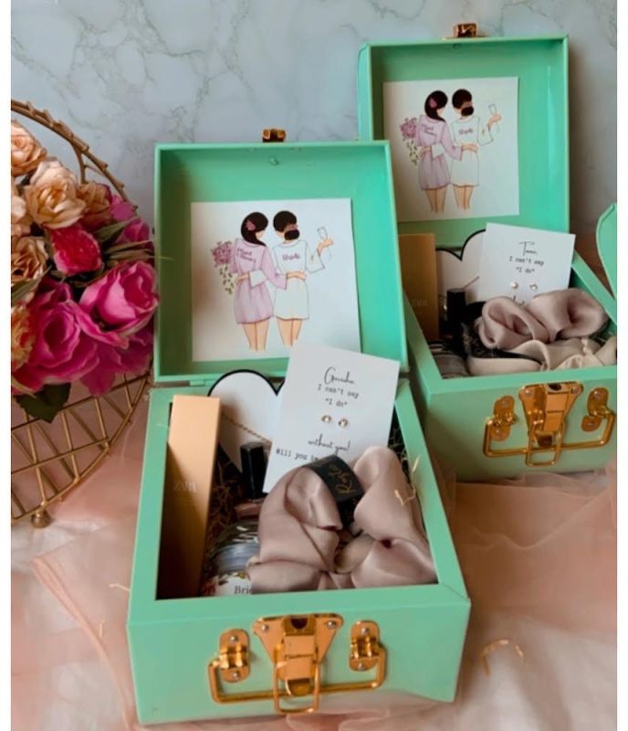 Green Trunk Bridesmaid Gift Hampers