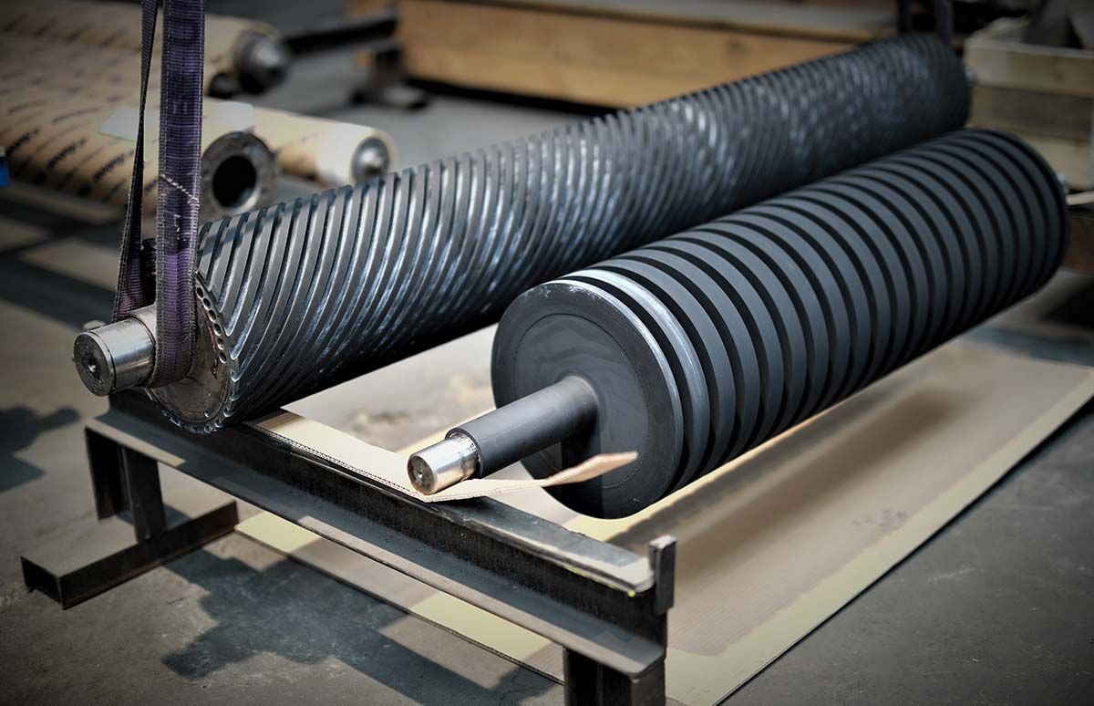 Grooved Rubber Roller