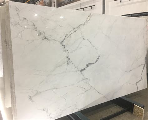 Glossy White & Grey Mist Marble Slab