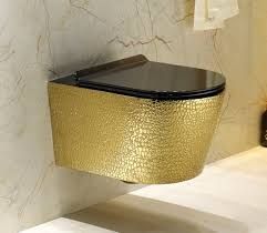 Golden Finish Western Toilet Commode