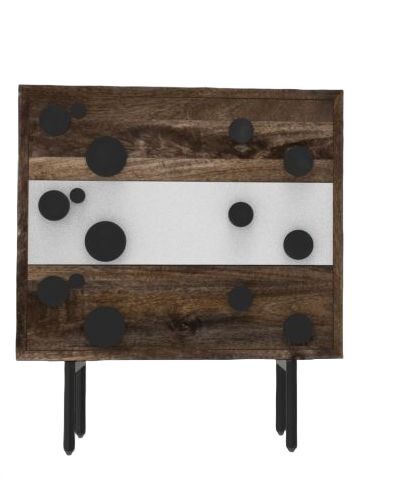 3 Drawer Oak Finish Storage Sideboard