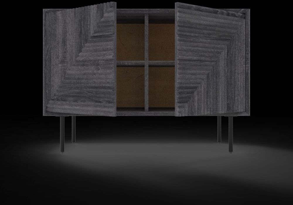 Dark Grey 2 Door Sideboard