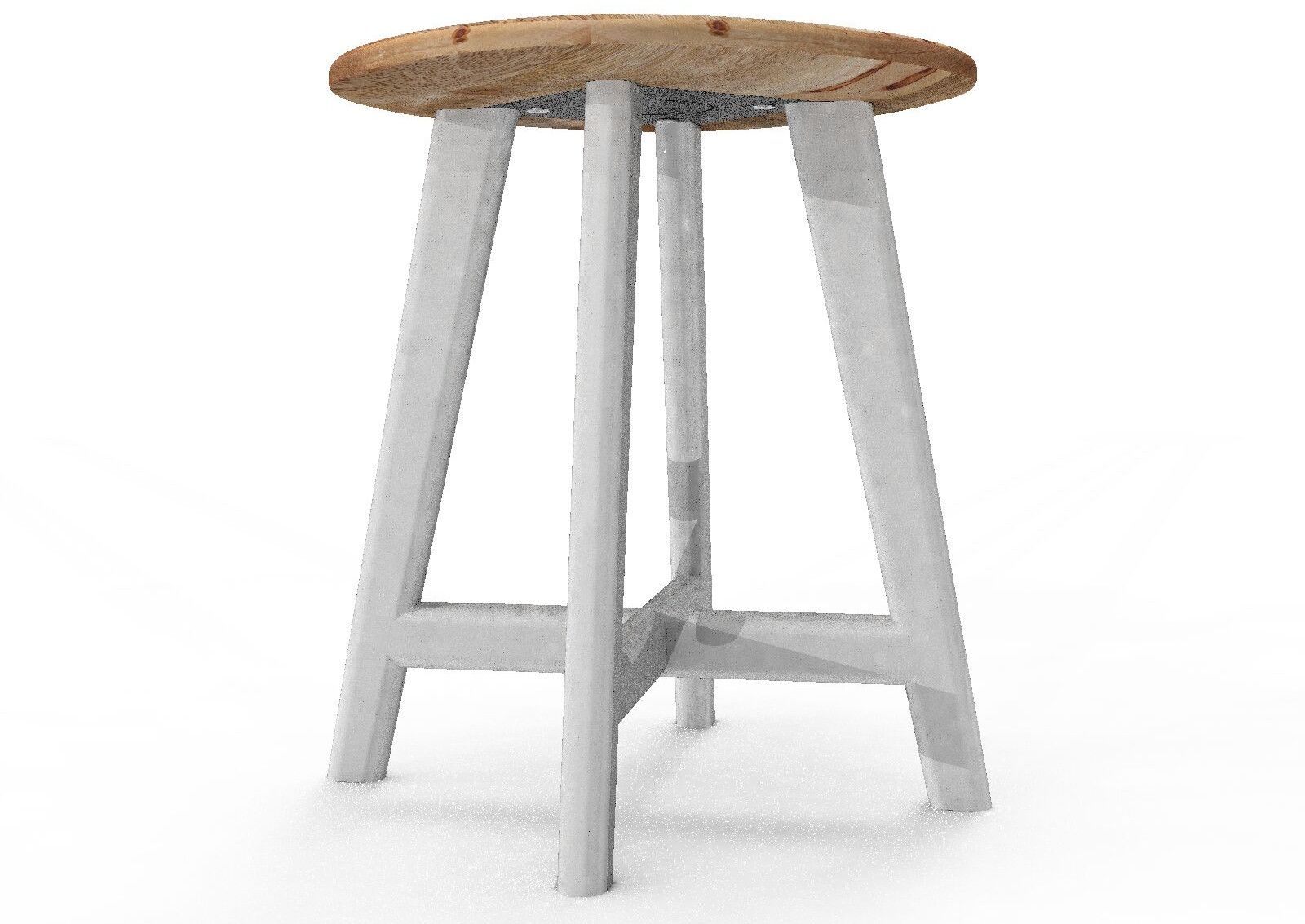 Round Polished Sheesham Wood Stool