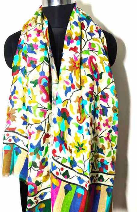 Linen Cotton Digital Printed Floral Scarf