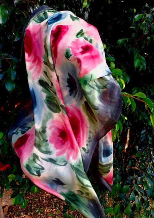 Wool Cashmere Hand Printed Tribal Scarve