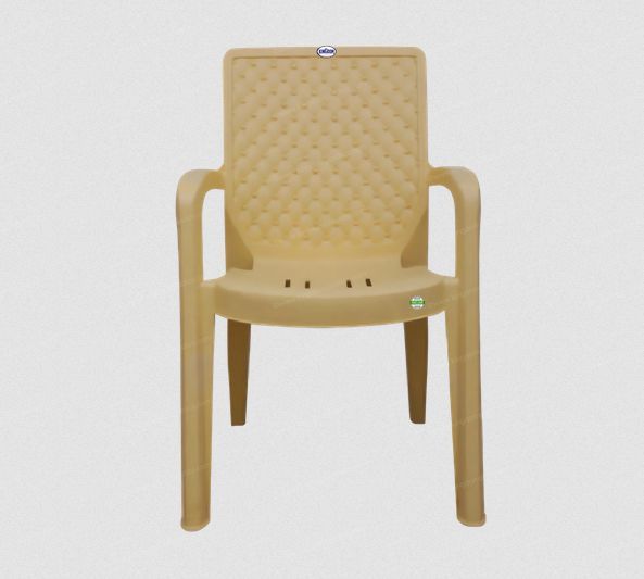 Beige Plastic Outdoor Chair