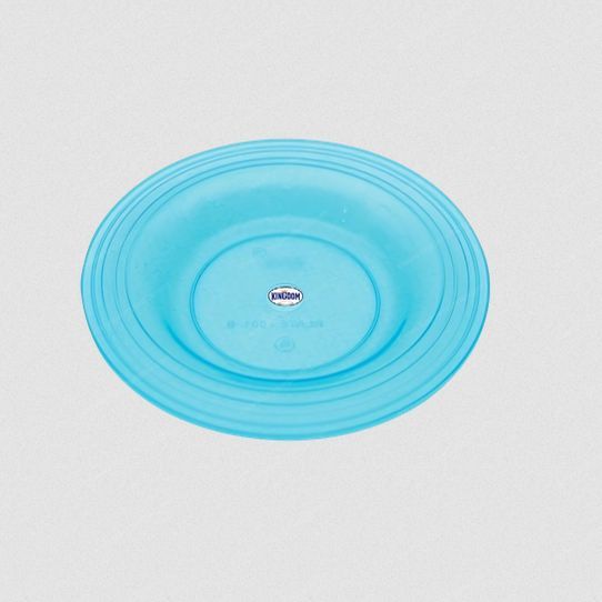 Blue Round Plastic Plate