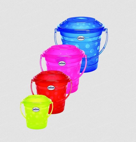 Frosty Transparent Bucket with Lid