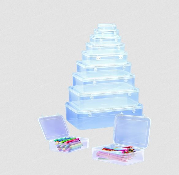 Rectangle Transparent Plastic Lock Box Set