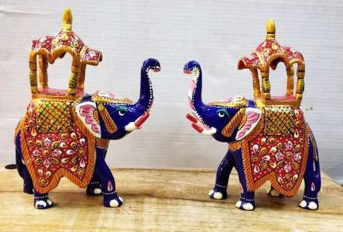 Decorative Handmade Meenakari Elephant Statue