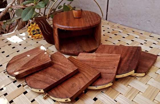 Handcrafted Wooden Coaster Set