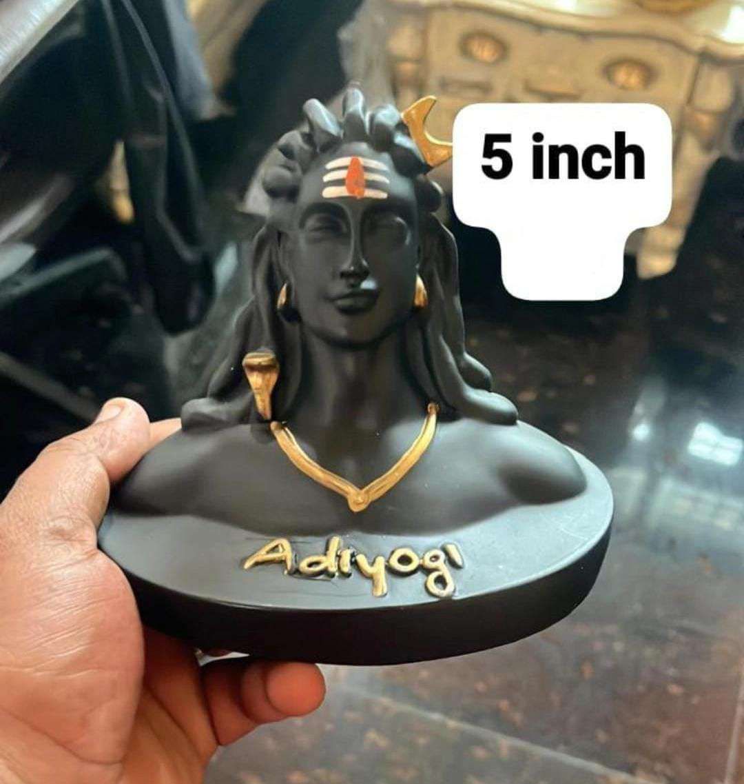 Matt Black Adiyogi Shiva Statue
