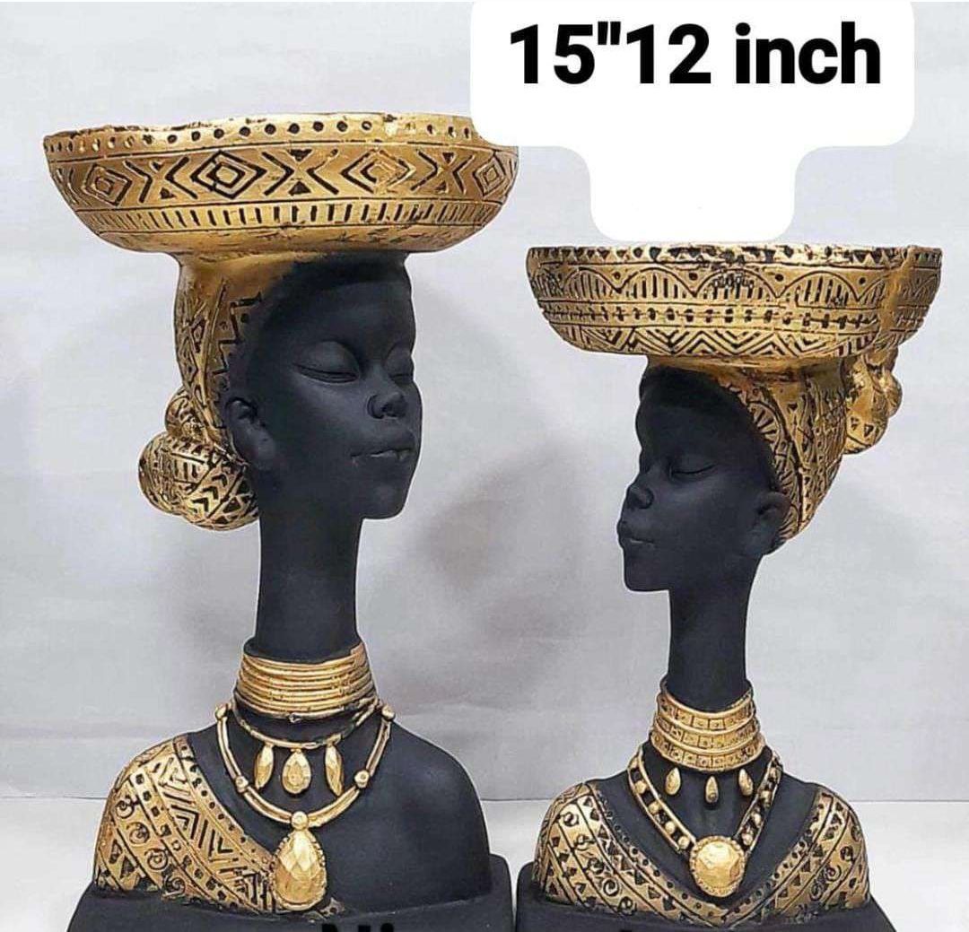 Polyresin Black Nigro Decorative Statue