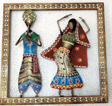 Rajasthani Musician Dancing Couple Wall Hanging Frame