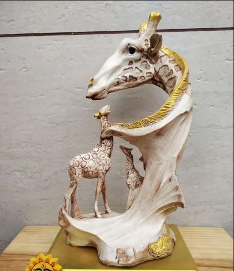 White Giraff Home Decor Statue