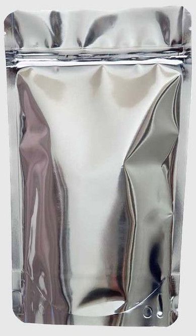 Metalized Silver Laminate Standup Zipper Pouch