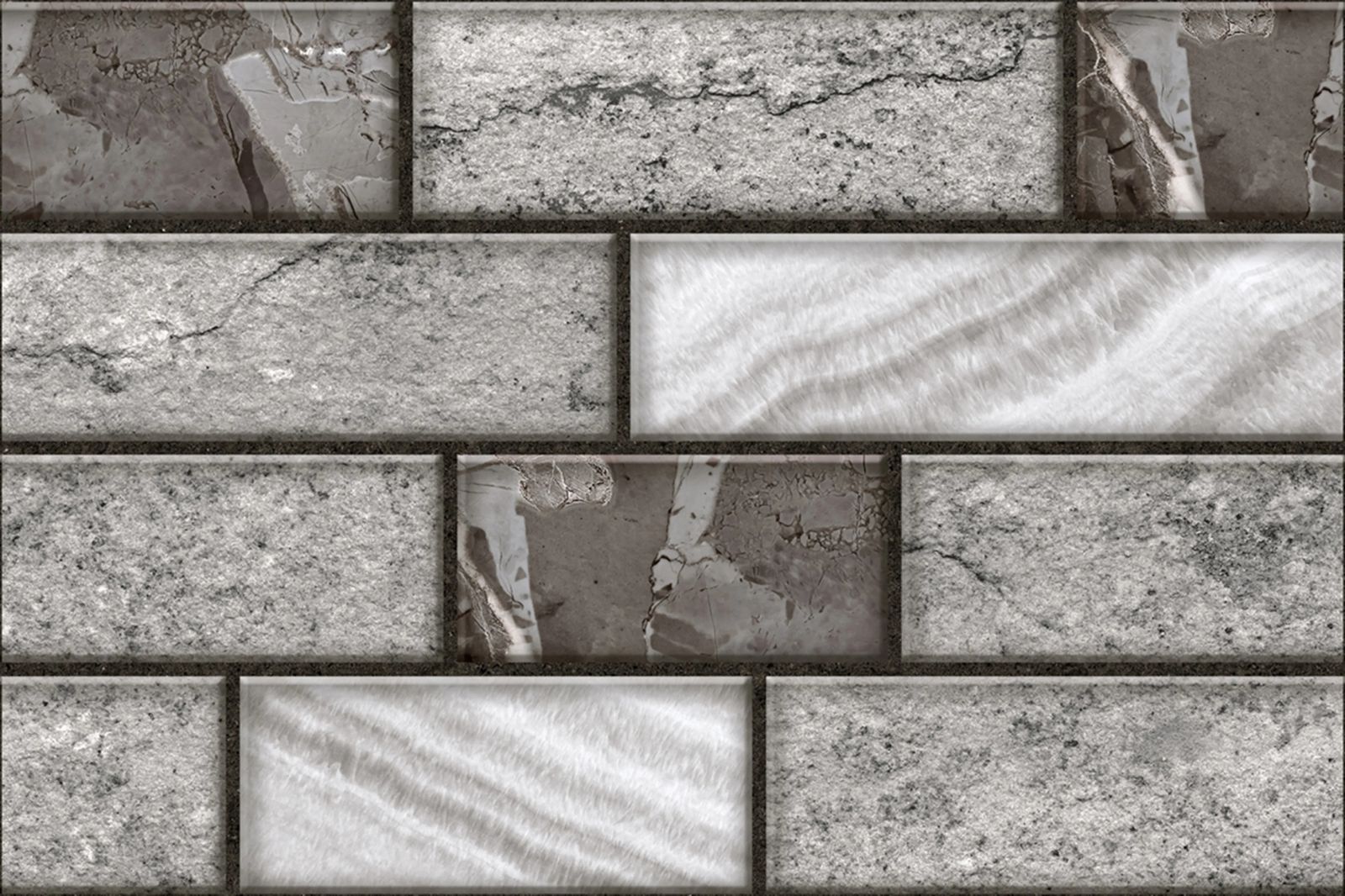 200x300mm Black Stacked Slate Ceramic Tile