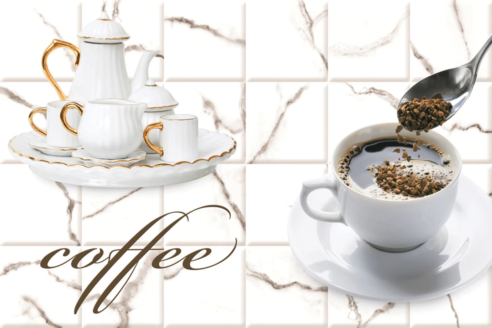 200x300mm White Geometric-Pattern Highlighter Ceramic Tile