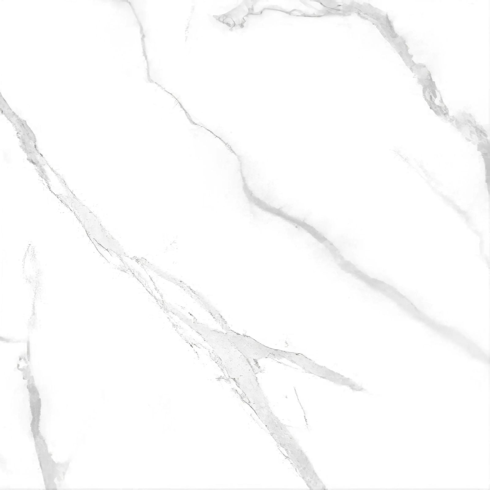 400×400mm Bright White Linear Vein Ceramic Floor/wall Tile