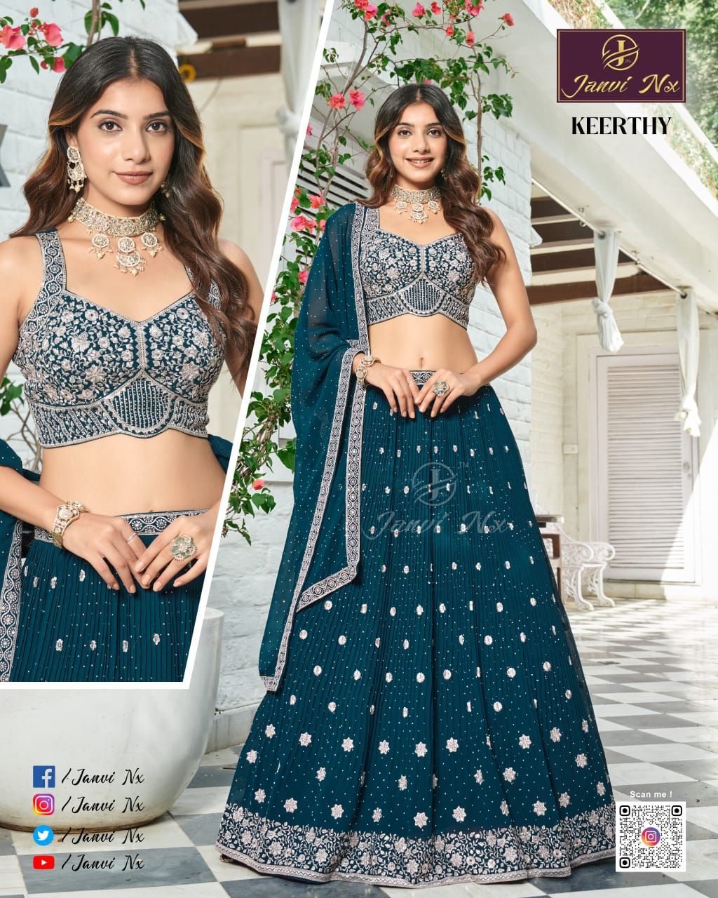 Designer Heavy Georgette Embroidered Lehenga